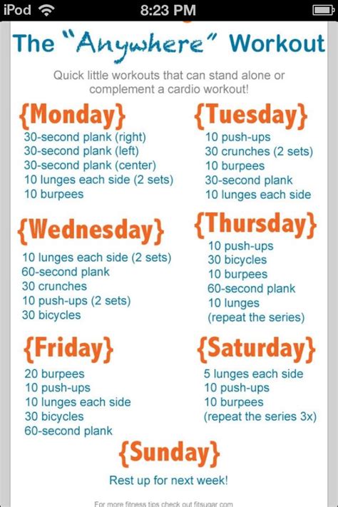 Check spelling or type a new query. Weekly workout plan | Quick workout, Cardio workout ...