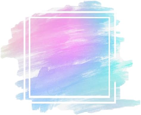 frame square cute paint pastel pink blue aesthetic aest... png image