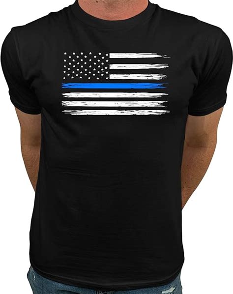 Market Trendz Blue Lives Matter Flag Shirt For Men Blue On