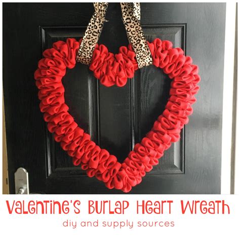 Pinterest Project Valentines Burlap Heart Wreath Diy From The