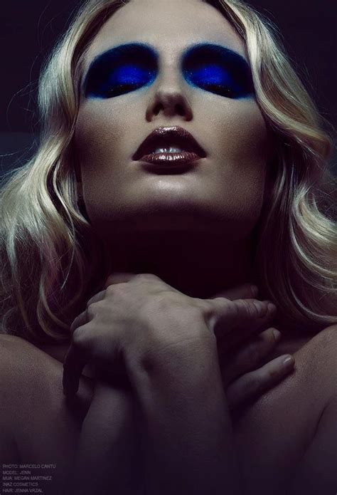 Electric Blue Smokey Eye Shadow Makeup By Megan Martinez