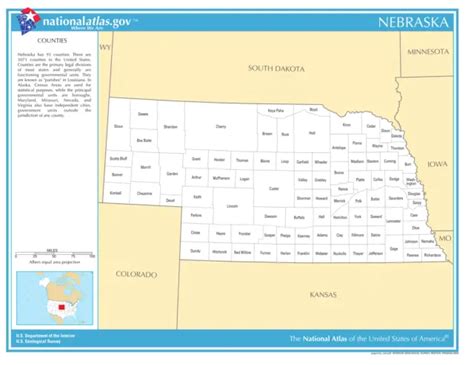 Nebraska State Counties Laminated Wall Map 19500 Picclick