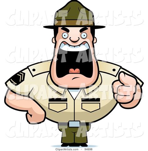 Screaming Tough Drill Sergeant Clipart By Cory Thoman Cthoman