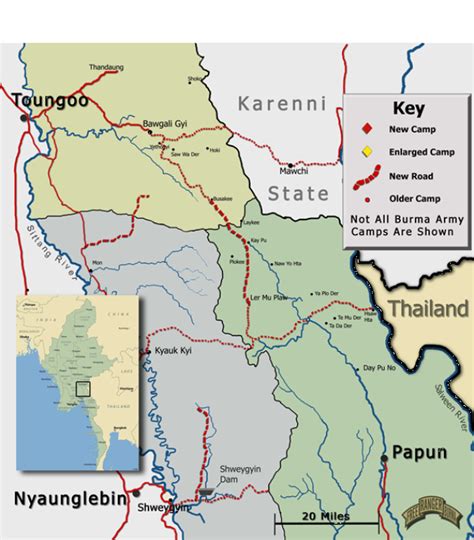 Karen State Burma Map