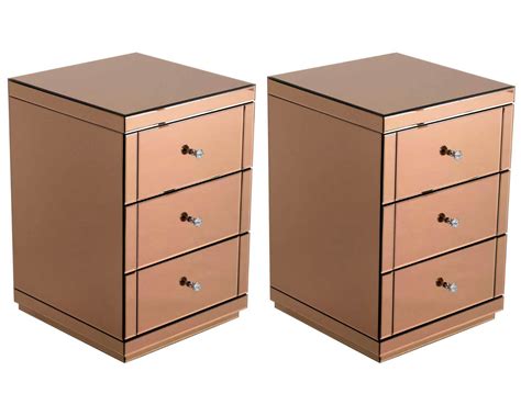 Packages make it easy to complete your bedroom without the headache of shopping for pieces separately. Pair Of Rose Gold Venetian 3 Drawer Bedside Table Cabinet ...