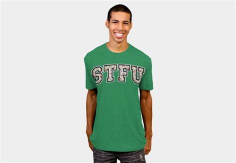 Stfu Floral T Shirt By Jasdogg Design By Humans Bear T Shirt Mens