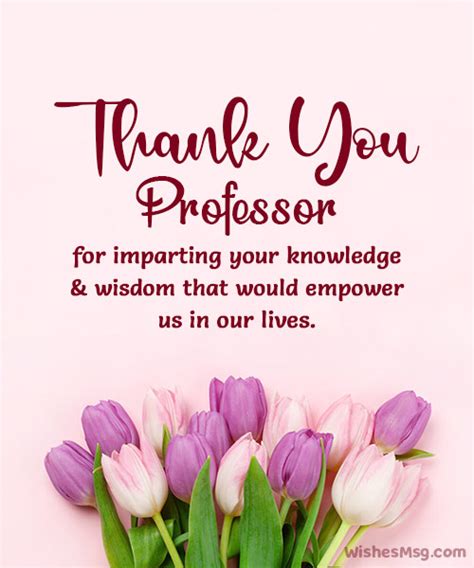 Thank You Messages To Professor Wishesmsg