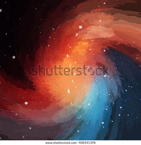 Colorful Cosmic Background Light Shining Stars Stock Vector Royalty
