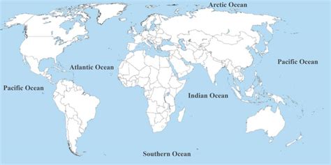 The Five Oceans Map