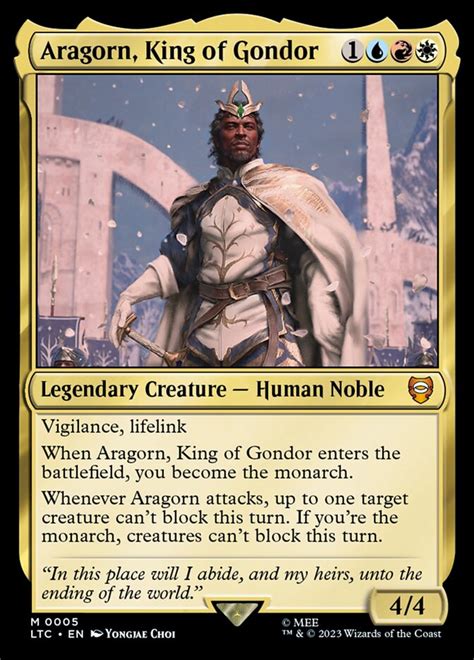 Aragorn King Of Gondor Tcg Land