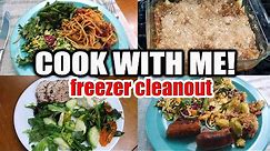 COOK WITH ME FREEZER CHALLENGE | LARGE FAMILY WHAT'S FOR DINNER