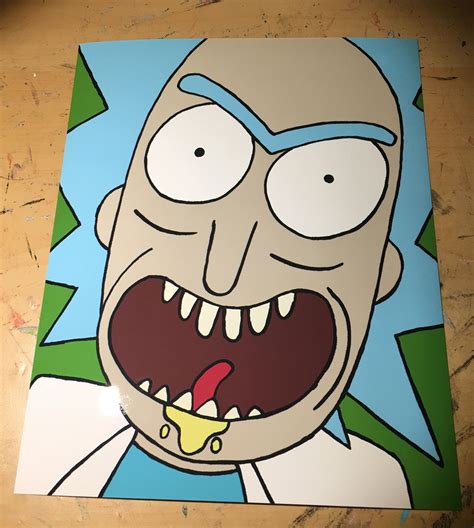 Rick Of Rick And Morty Art Print Head Shots By Artox Love With
