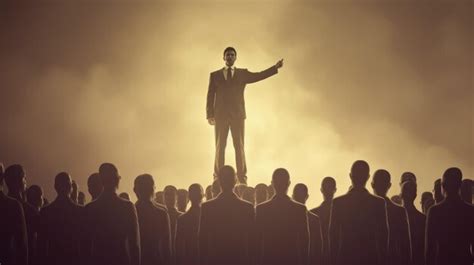 Premium Photo Leadership Conceptual Image A True Born Leader Standing In Front Of The Cheering