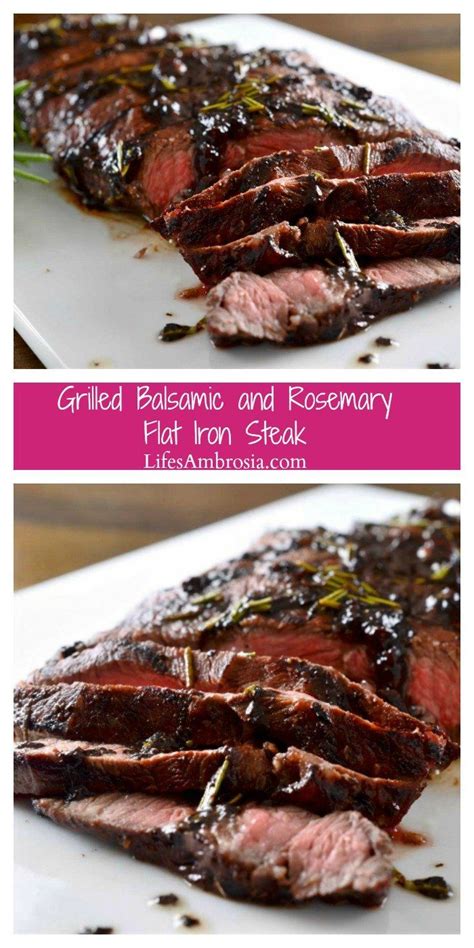 Flat Iron Steak with Balsamic Sauce Recipe | Life's Ambrosia gambar png