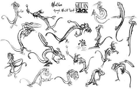 tom bancroft mulan character design production materials settei western 33926 sakugabooru