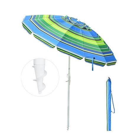 Yescom Beach Umbrella Tilt 8 Ft 12 Rib W Anchor Yescomusa