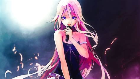 Anime Girl Pink Hair Singing Girl Singing Hd Wallpaper Pxfuel