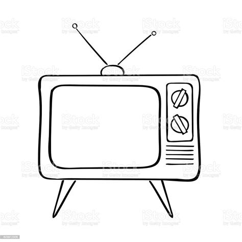 Old Tv Set Vector Illustration Stock Illustration Download Image Now