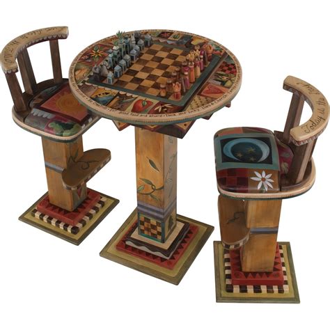 Chess Table And Chairs Chess Table Chess Table Games
