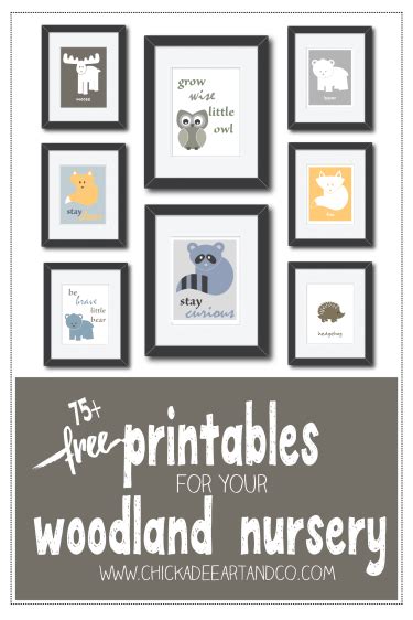 Over 75 Adorable Free Printable Woodland Nursery Wall Art