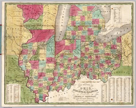 Ohio Indiana And Illinois And Michigan Territory David Rumsey