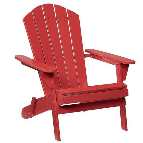 Adirondack Wood Folding Chair In Chili 211088 The Home Depot