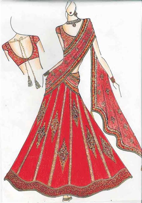 Indian Fashion Sketch Fashion Illustration Sketches Fashion Sketches