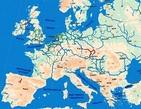 Europe Map Map River