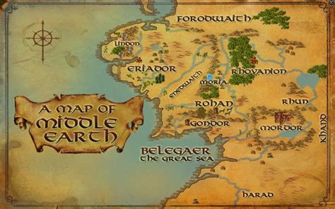 Middle Earth Maps Lord Of The Rings Online Zam