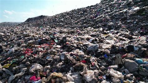 Video Of Mountain Large Garbage Pile And Pollutionpile Of Stink And
