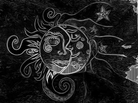 Sun And Moon Esoterica Drawing By Abstract Angel Artist Stephen K