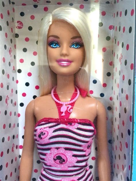 2012 Barbie Basic Chic Striped And Modern Silo Ponytail Halter Mini