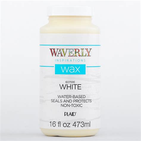 Waverly Inspirations 60759e Chalk Paint Wax Matte Finish White 16 Fl