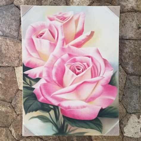 25 Lukisan Bunga Mawar Di Kertas Romi Gambar