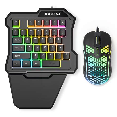 Buy Rgb One Handed Gaming Keyboard And Mouse Combousb Wired Mechanical