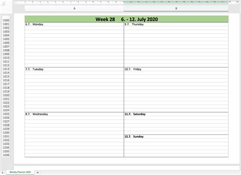 downloadable weekly schedule template excel - www.summafinance.com