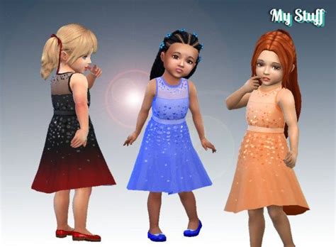 Holiday Dress For Toddlers My Stuff Holiday Dresses Sims 4 Cc Kids