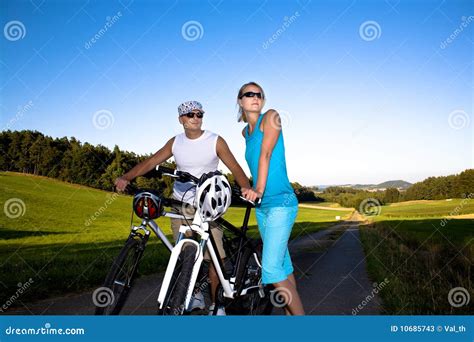 Biking Couple Stock Image Image Of Couple Adult Outdoors 10685743