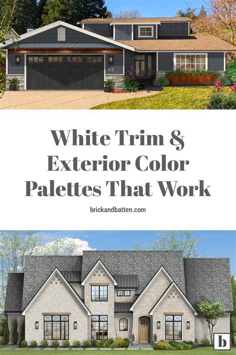 White Trim And Exterior Color Palettes That Work Brickandbatten In 2022