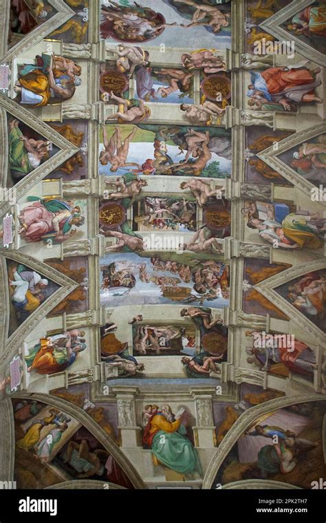 Ceiling Frescoes Sistine Chapel Buonarroti Michelangelo Vatican