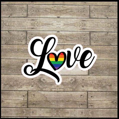 love sticker lgbt stickers lgbtq pride stickers laptop vinyl etsy