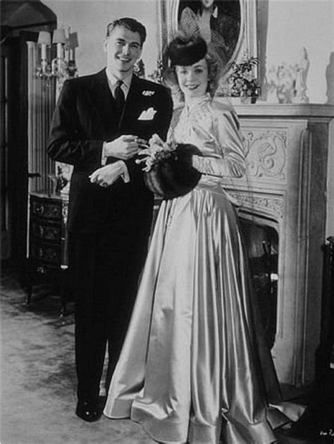 Ronald Reagan And First Wife Jane Wyman On Their Wedding Day January 26 1940 With Images