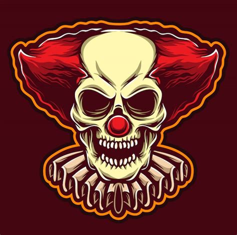 Premium Vector Scary Clown Logo