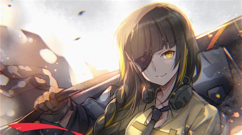 Girls Frontline Eye Patch M16a1 With Blur Background Hd
