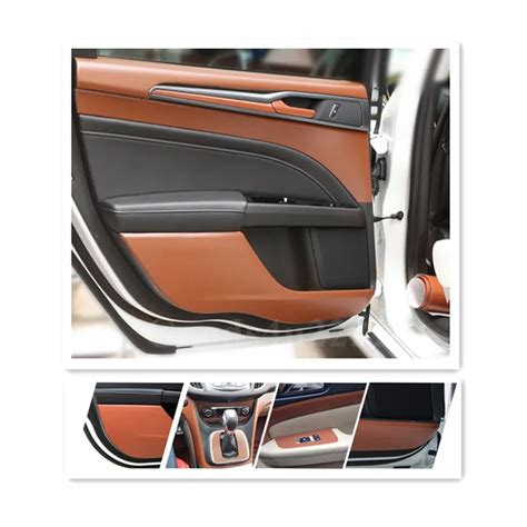 Parts And Accessories Brown Leather Texture Car Suv Interior Dashboard