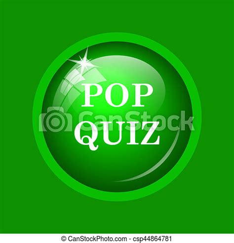 Pop Quiz Icon Internet Button On Green Background Canstock