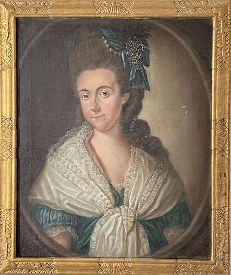 Portrait Of An Aristocrat 18th Century Oil On Canvas Framed For Sale