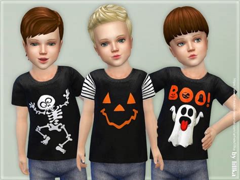 The Sims Resource Boy Halloween T Shirt By Lillka • Sims 4 Downloads