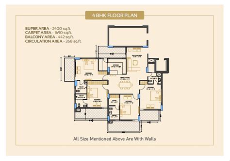 Ananda Apartment 4 Bhk Floor Plan Ananda Mohali