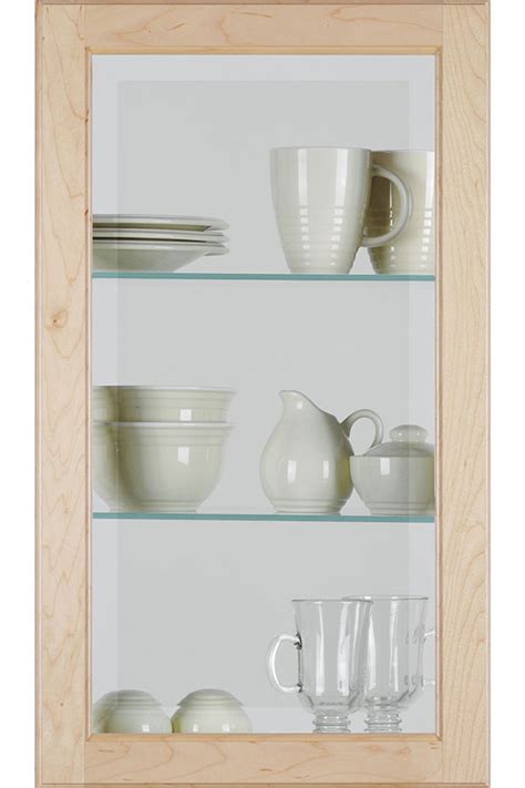 Straight bit set to cut 1/8 to 3/16 in. Square Glass Cabinet Door with Beveled Insert - Homecrest